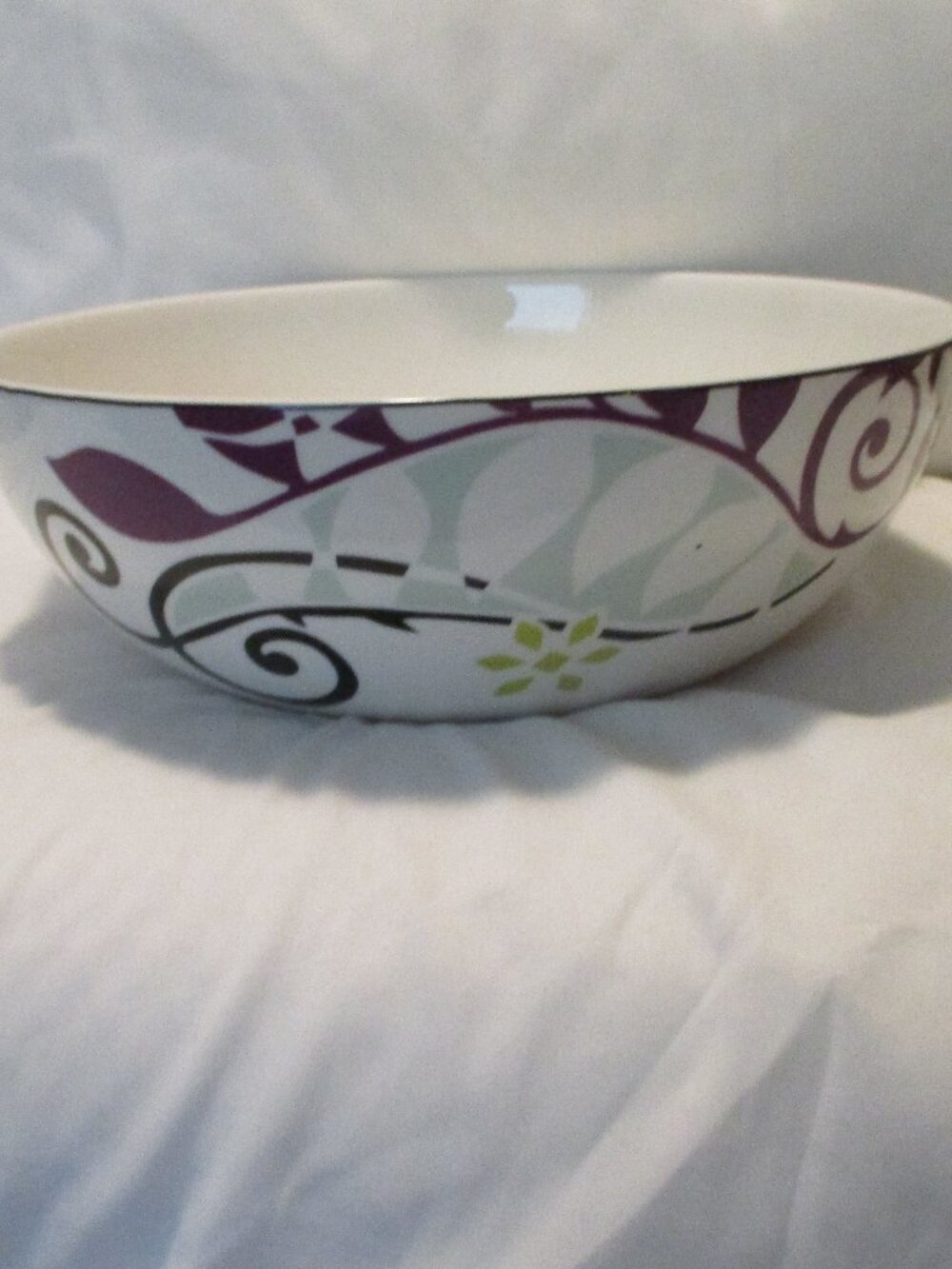 Lenox Elation Purple Black 1 Serving Bowl 10"
